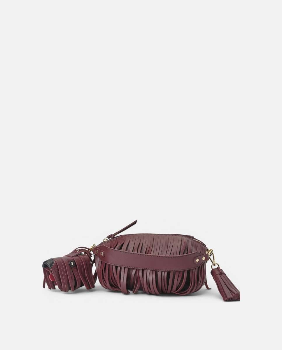 Bolso de hombro scott de piel mediano - Mercules - Burdeos Burdeos-4
