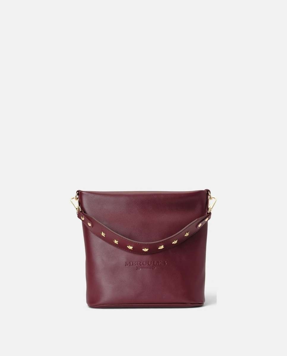 Bolso de hombro tango de piel mediano - Mercules - Burdeos Burdeos-1
