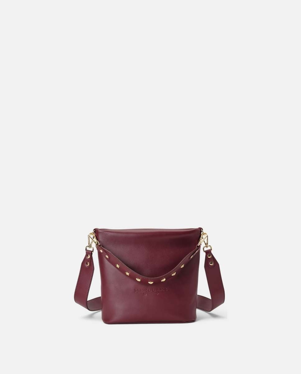 Bolso de hombro tango de piel mediano - Mercules - Burdeos Burdeos-4