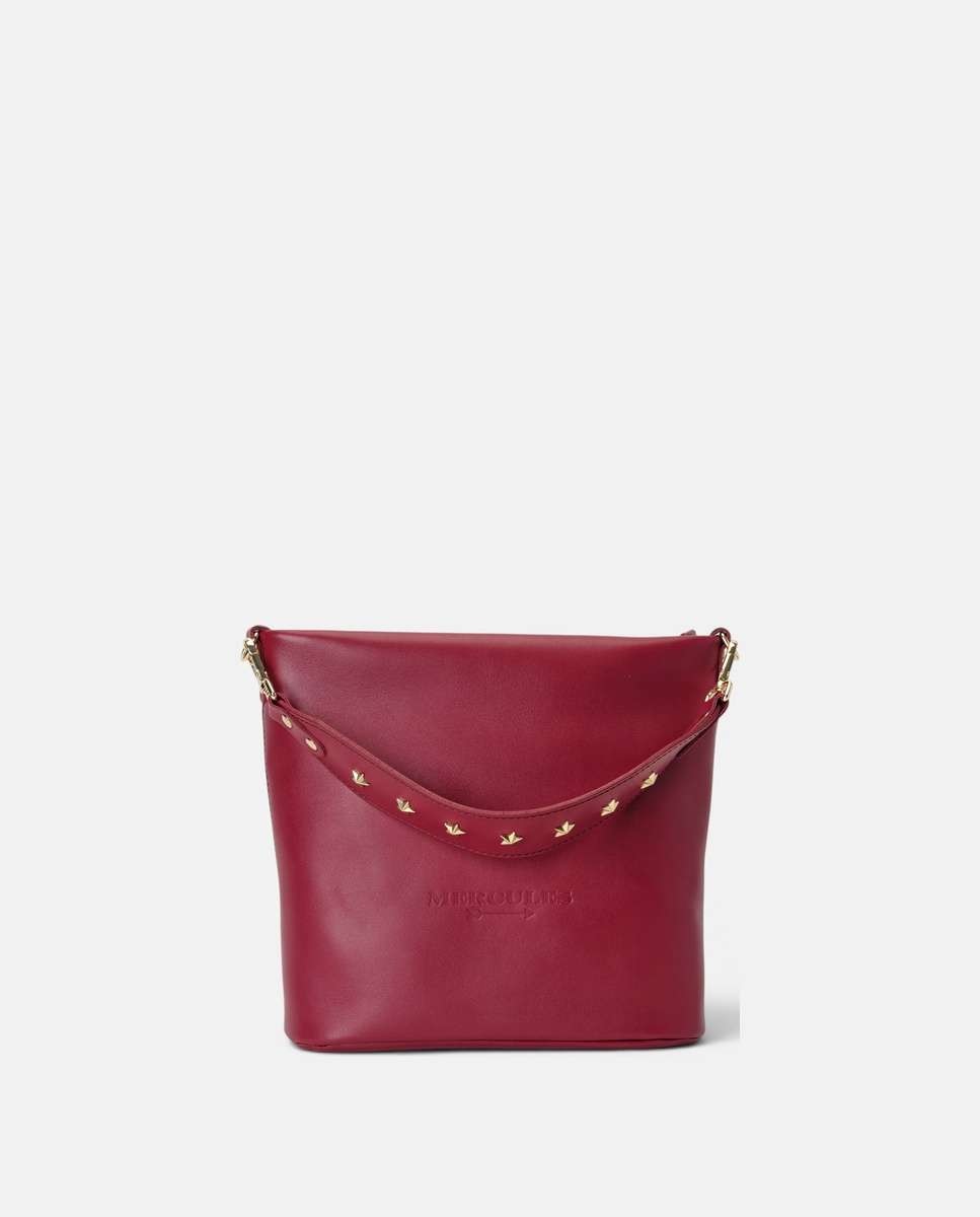Bolso de hombro tango de piel mediano - Mercules - Rojo Rojo-1