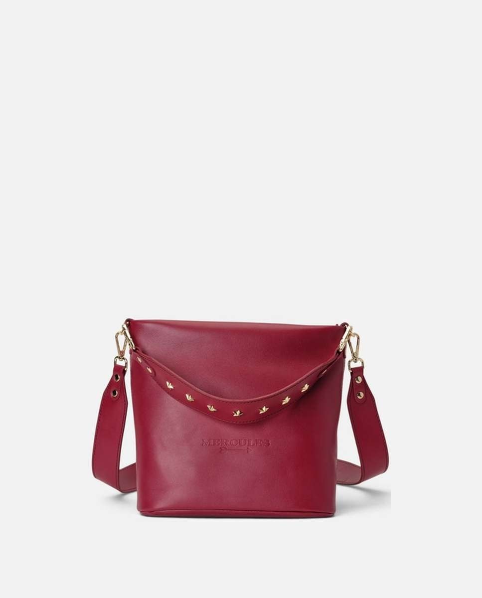 Bolso de hombro tango de piel mediano - Mercules - Rojo Rojo-5