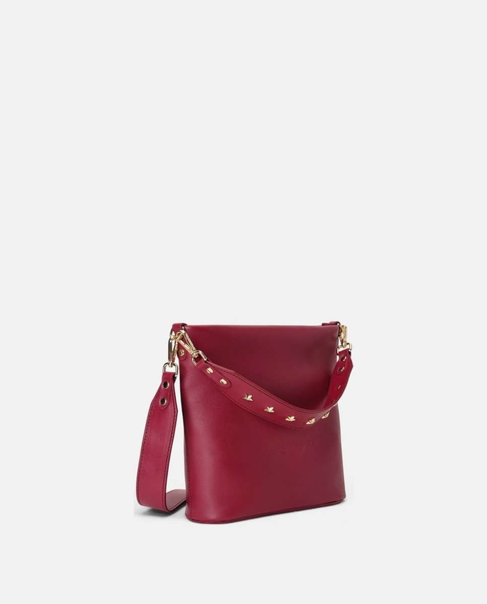 Bolso de hombro tango de piel mediano - Mercules - Rojo Rojo-4