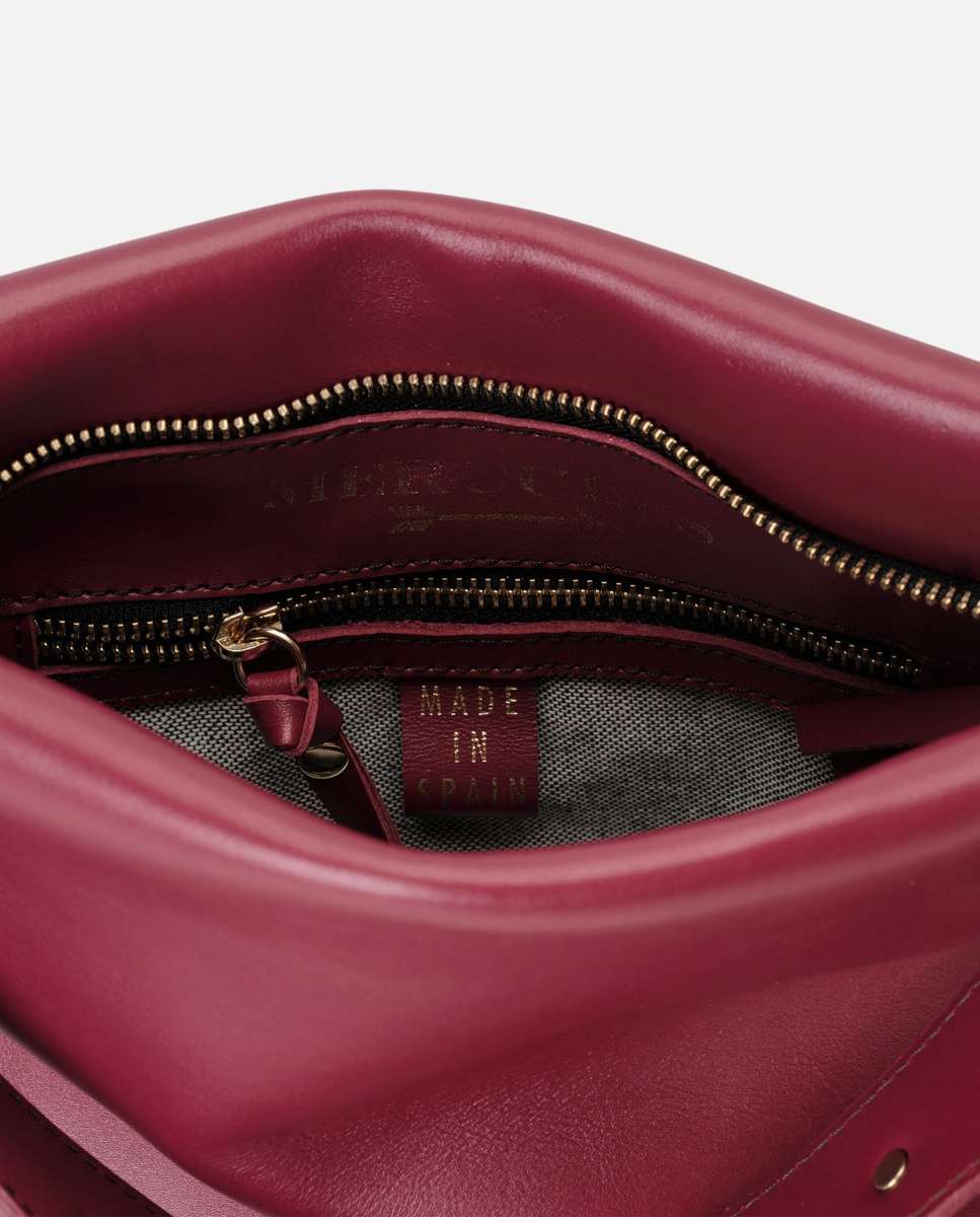 Bolso de hombro tango de piel mediano - Mercules - Rojo Rojo-6