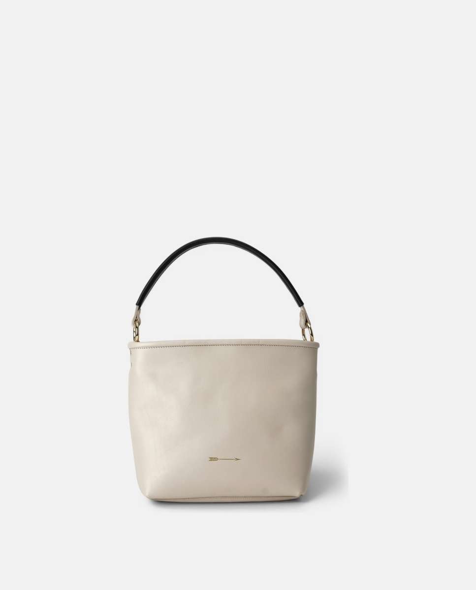 Bolso de mano tonga de piel mediano - Mercules - Hueso Hueso-1