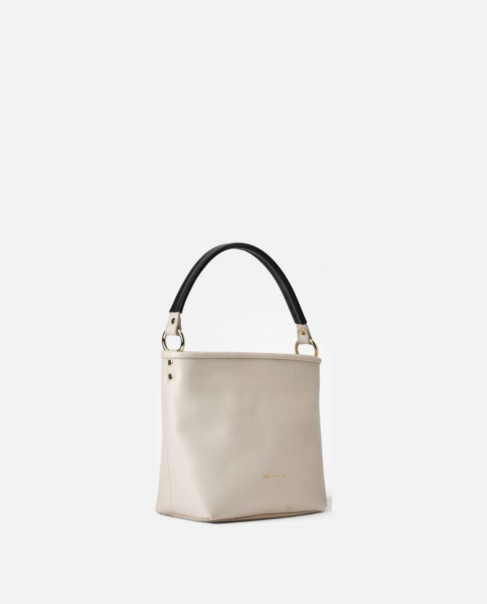 Bolso de mano tonga de piel mediano - Mercules - Hueso Hueso-3