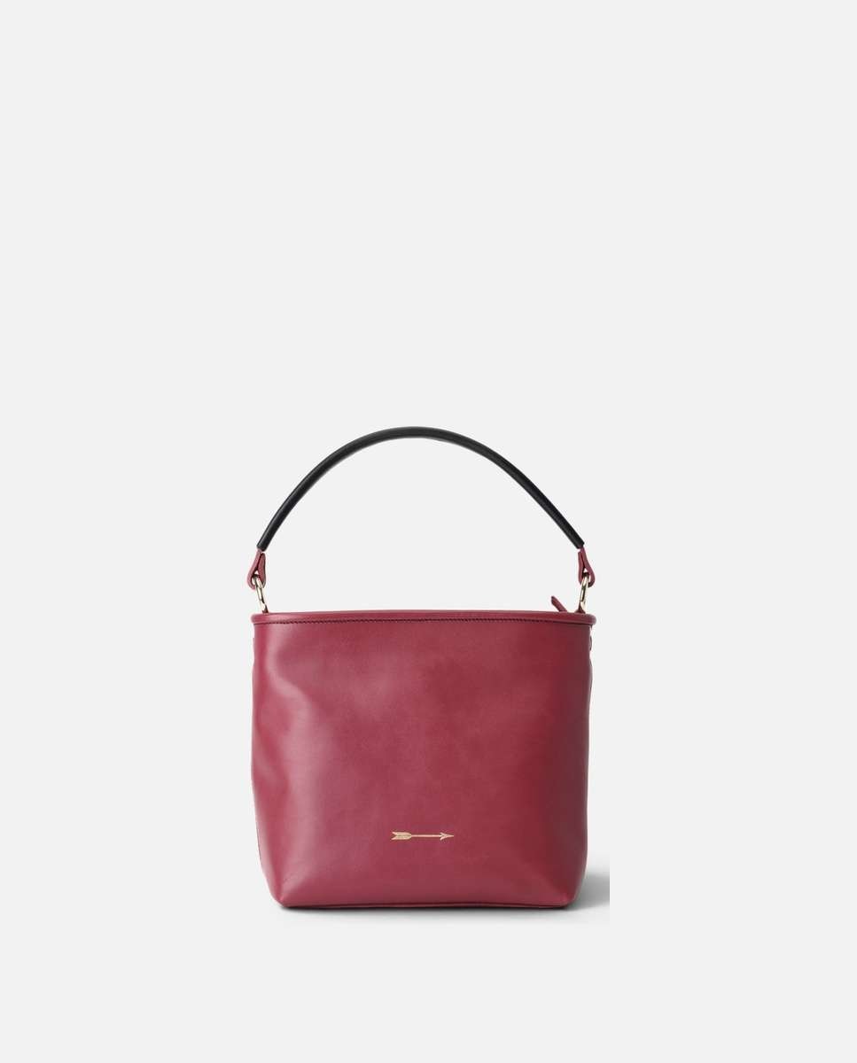 Bolso de mano tonga de piel mediano - Mercules - Rojo / Negro Rojo / Negro-1