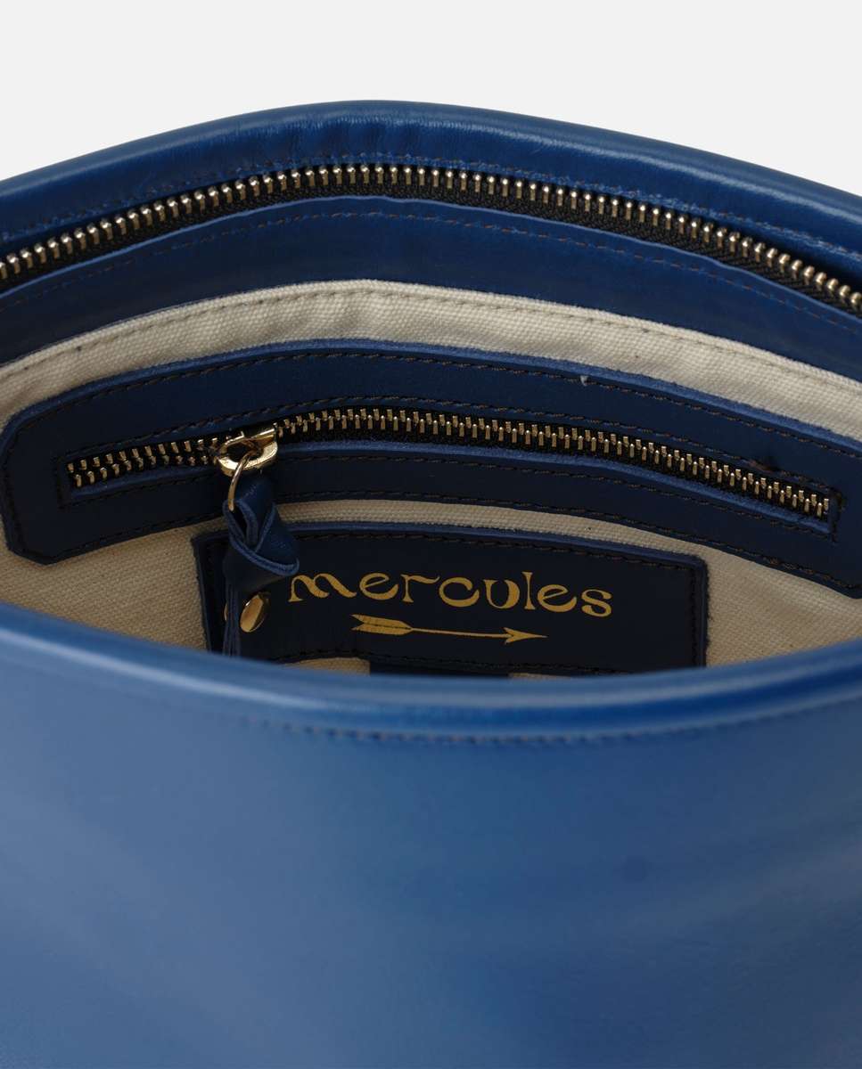 Bolso de mano tonga de piel mediano - Mercules - Navy Navy-2