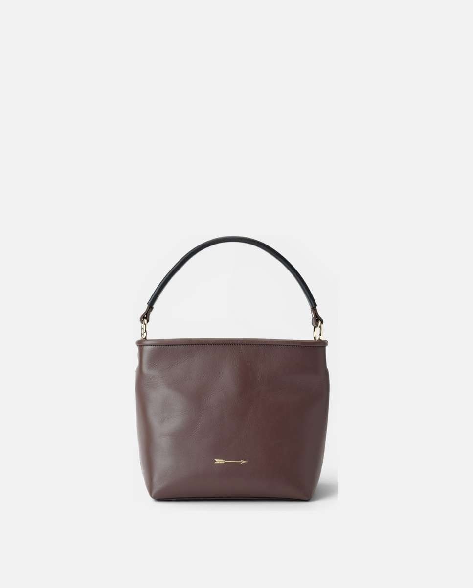 Bolso de mano tonga de piel mediano - Mercules - Marrón oscuro Marrón oscuro-1