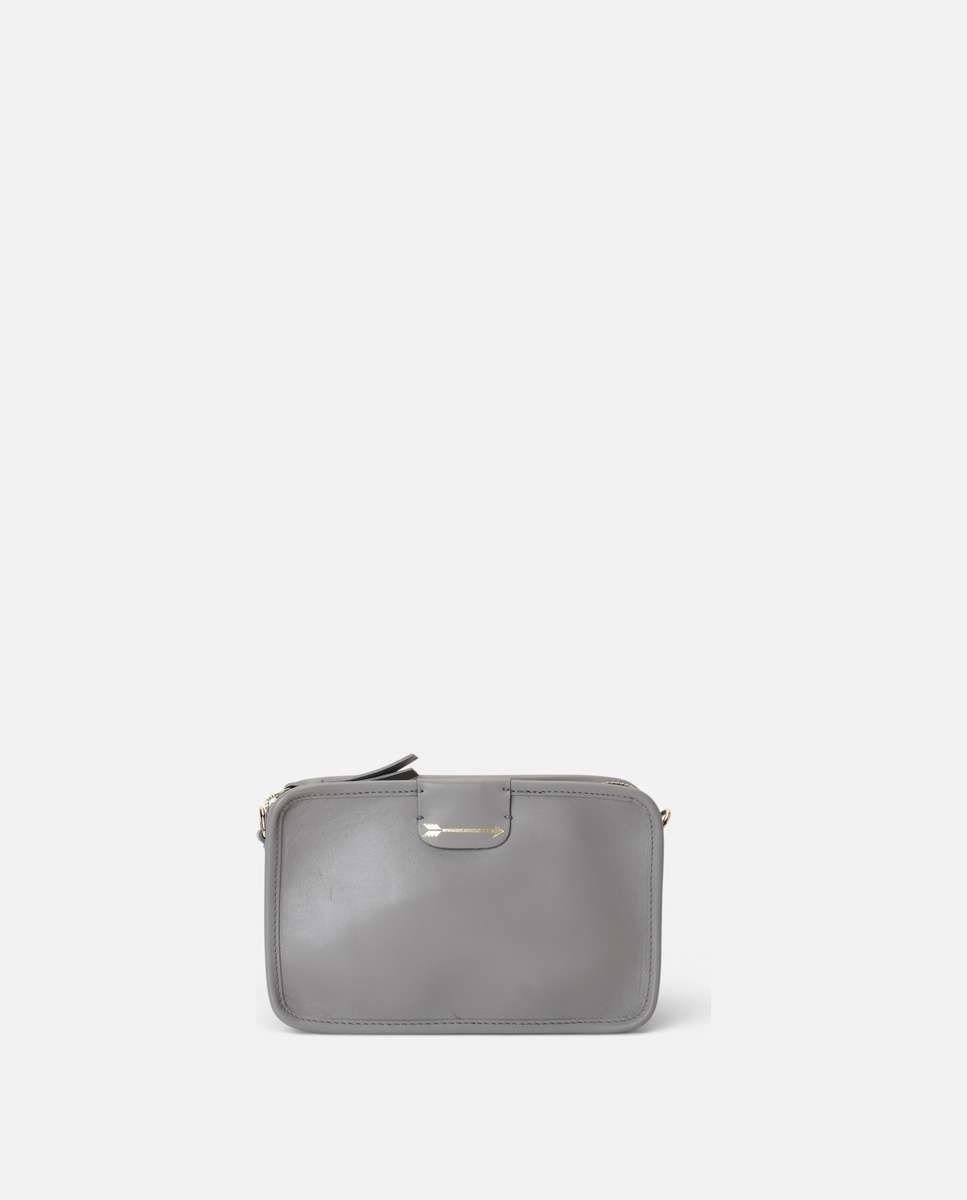 Bandolera harvest de piel pequeña forma rectangular - Mercules - Gris Gris-2