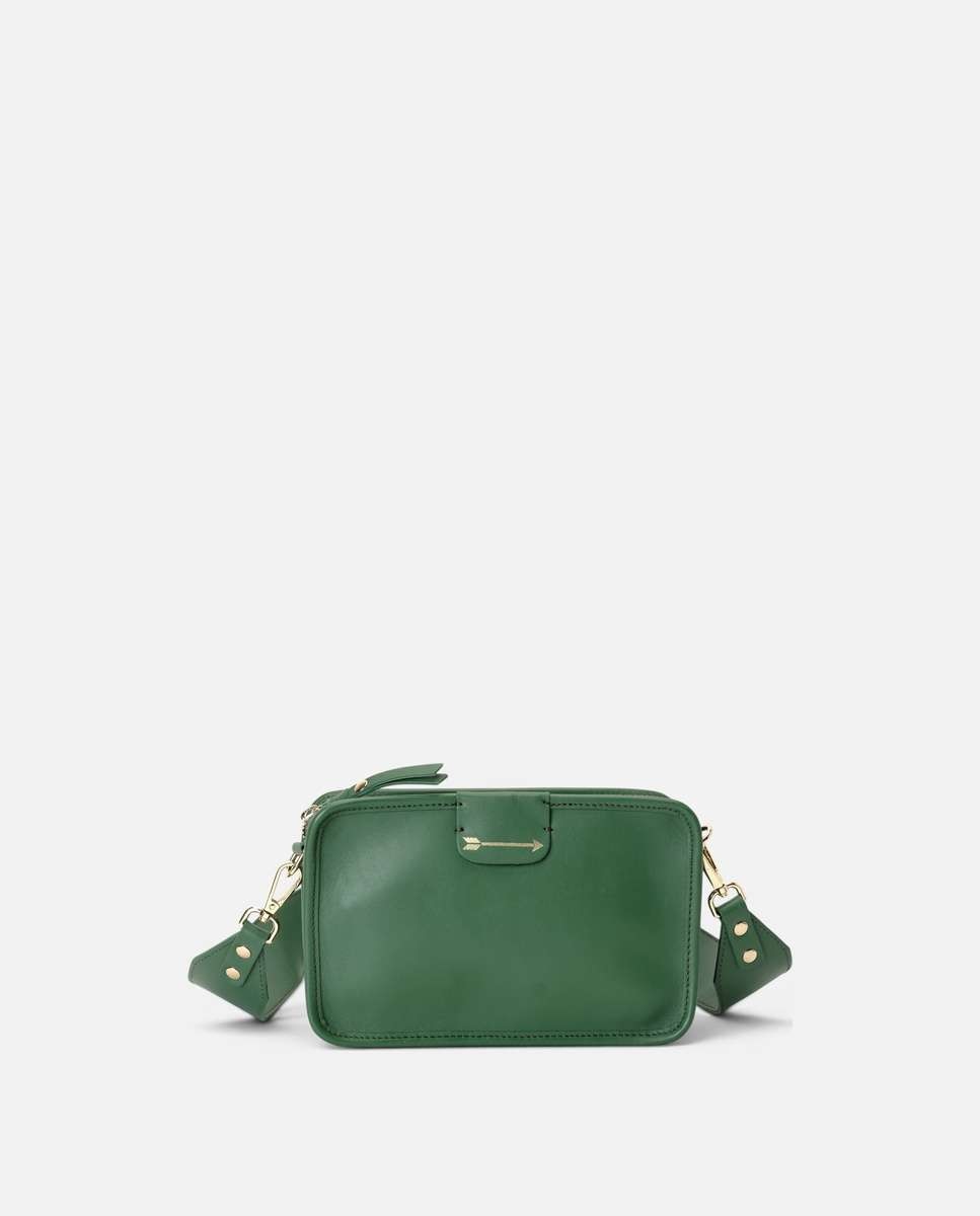 Bandolera harvest de piel pequeña forma rectangular - Mercules - Verde Verde-1