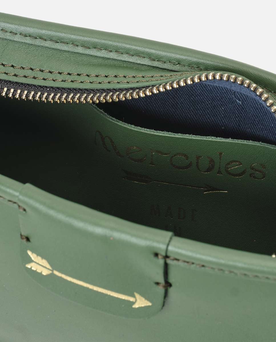 Bandolera harvest de piel pequeña forma rectangular - Mercules - Verde Verde-5