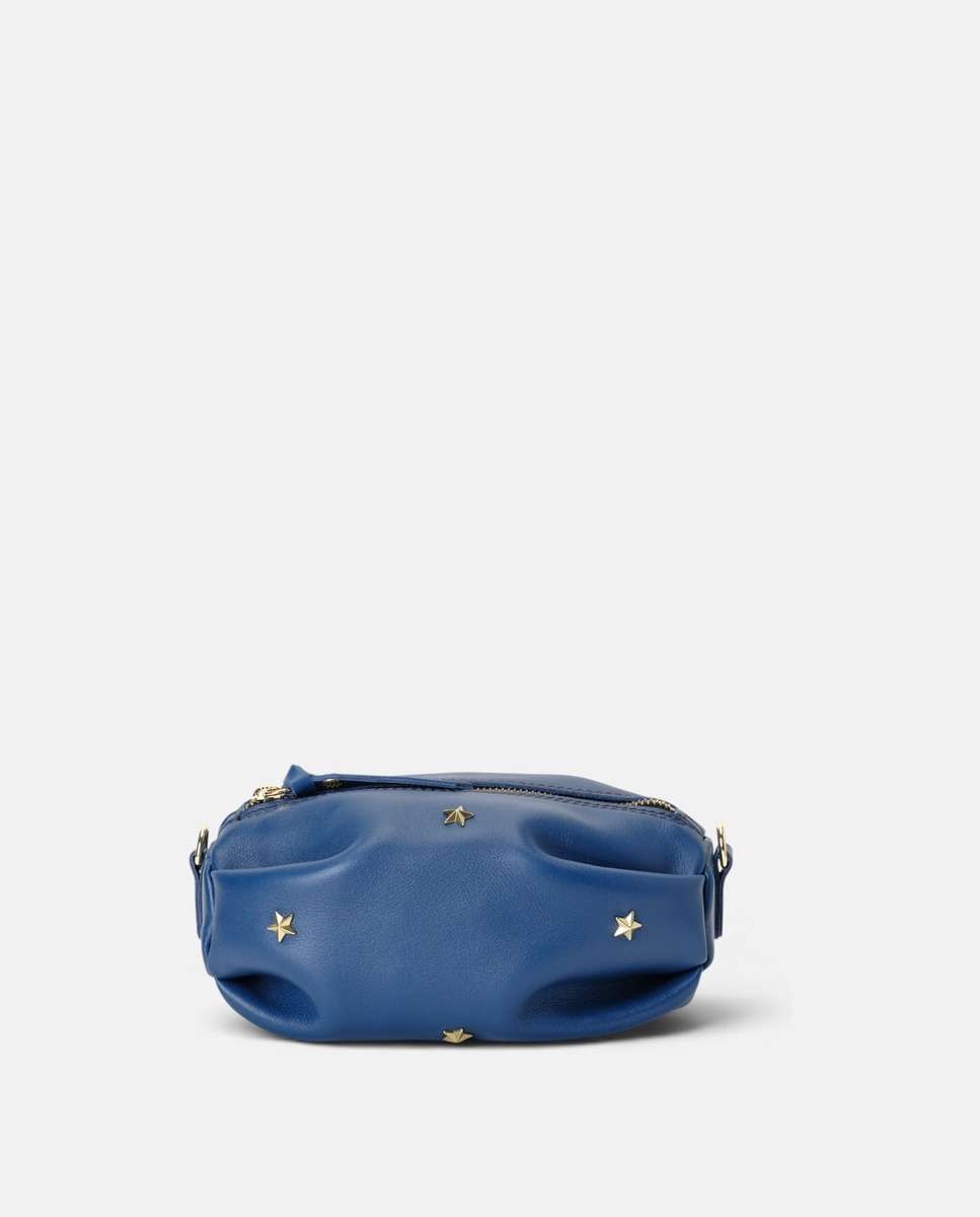 Bolso pequeño wasp de piel pequeño forma ovalada - Mercules - Navy Navy-2