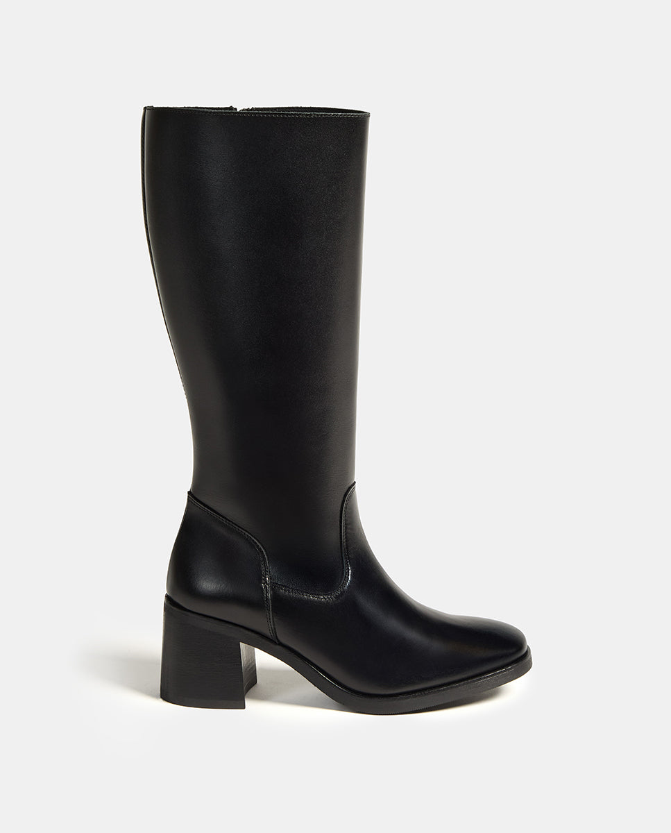 Botín de mujer de piel - Bryan Stepwise - Negro Negro-1