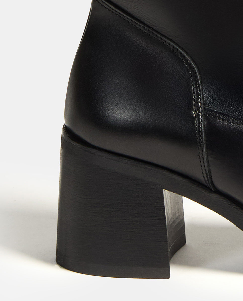 Botín de mujer de piel - Bryan Stepwise - Negro Negro-6
