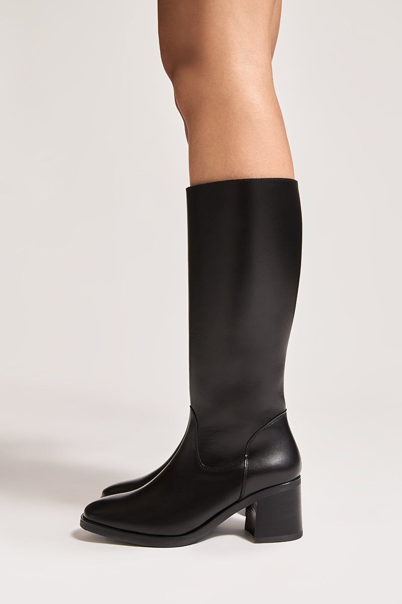 Botín de mujer de piel - Bryan Stepwise - Negro Negro-4