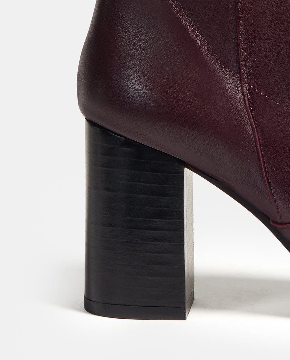 Botines de mujer de piel básico - Bryan Stepwise - Rojo Rojo-3