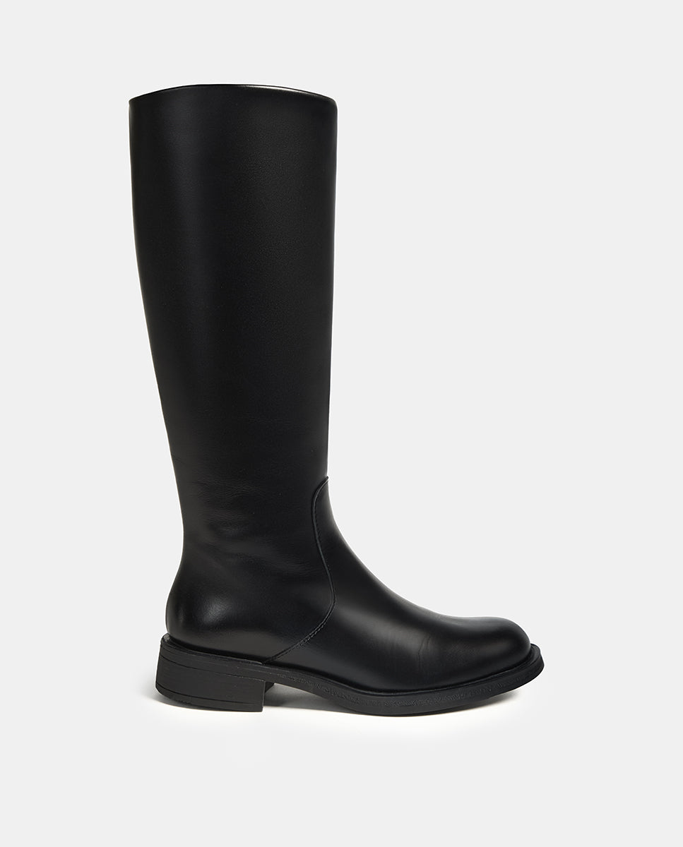 Bota de mujer de piel básica - Bryan Stepwise - Negro Negro-1