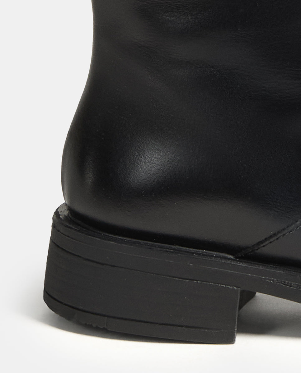 Bota de mujer de piel básica - Bryan Stepwise - Negro Negro-4