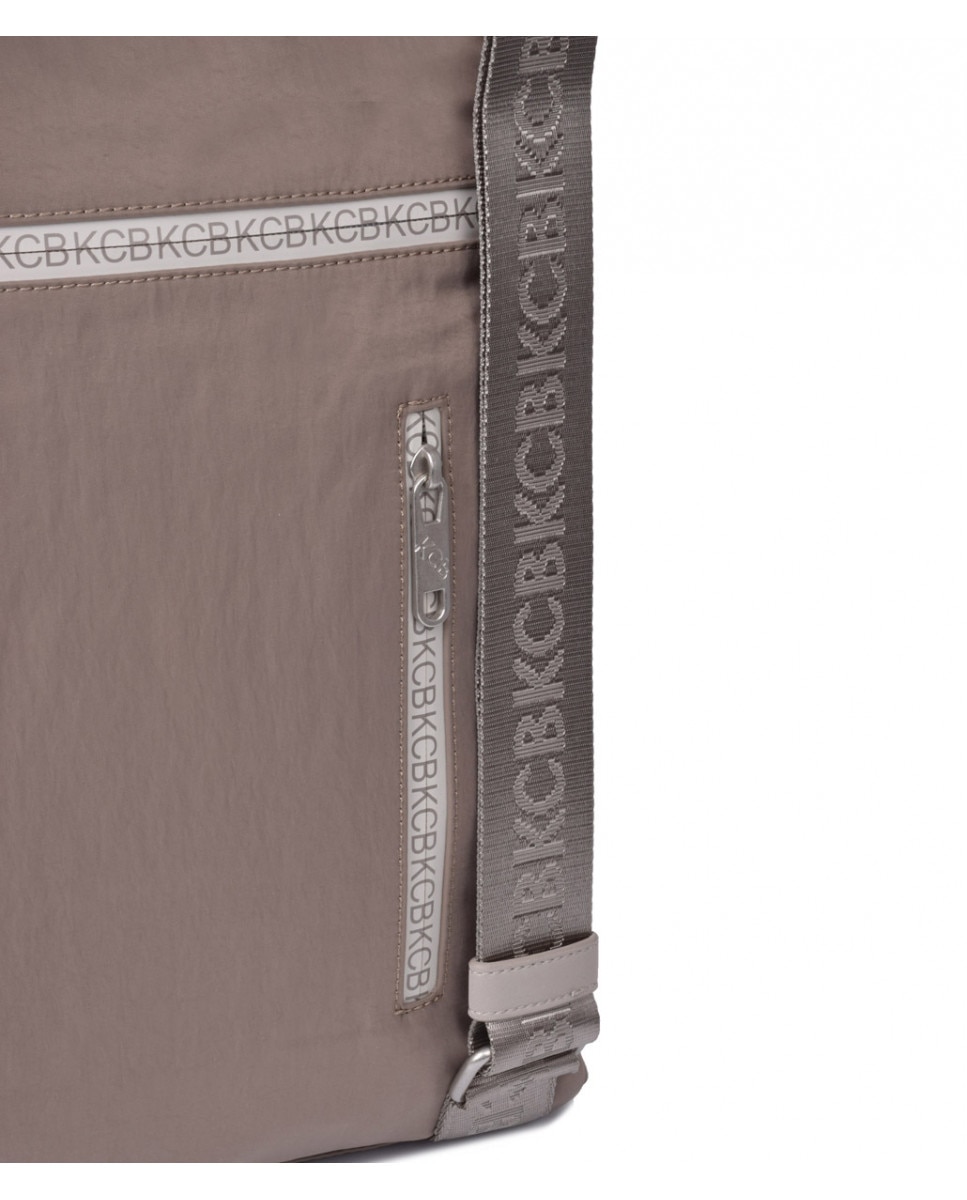 Mochila de mujer antirrobo grande en color taupe con cremallera - Kcb - Topo Topo-2