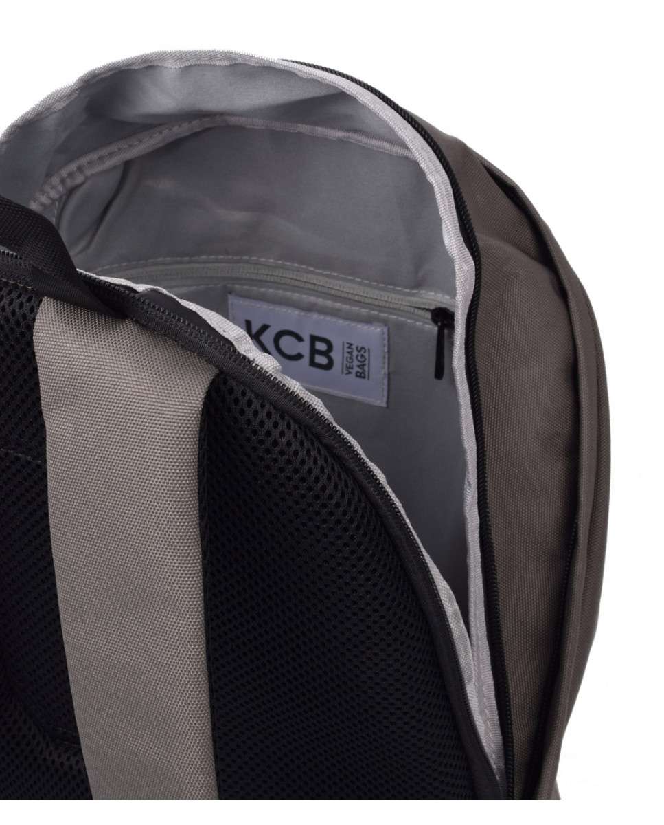Mochila grande de hombre color kaki con cremallera - Kcb - Verde militar Verde militar-6
