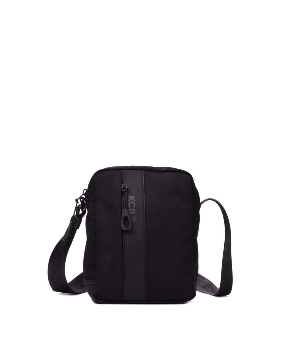 Imagen 0 de Bandolera pequeña de hombre color negro con cremallera Negro