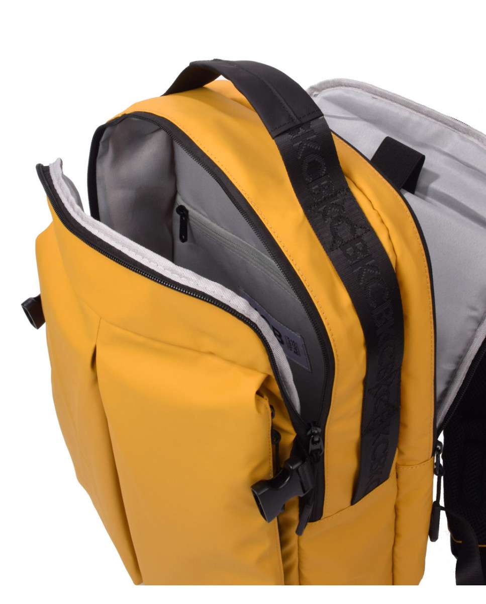 Mochila grande de hombre color con cremallera - Kcb - Mostaza Mostaza-3
