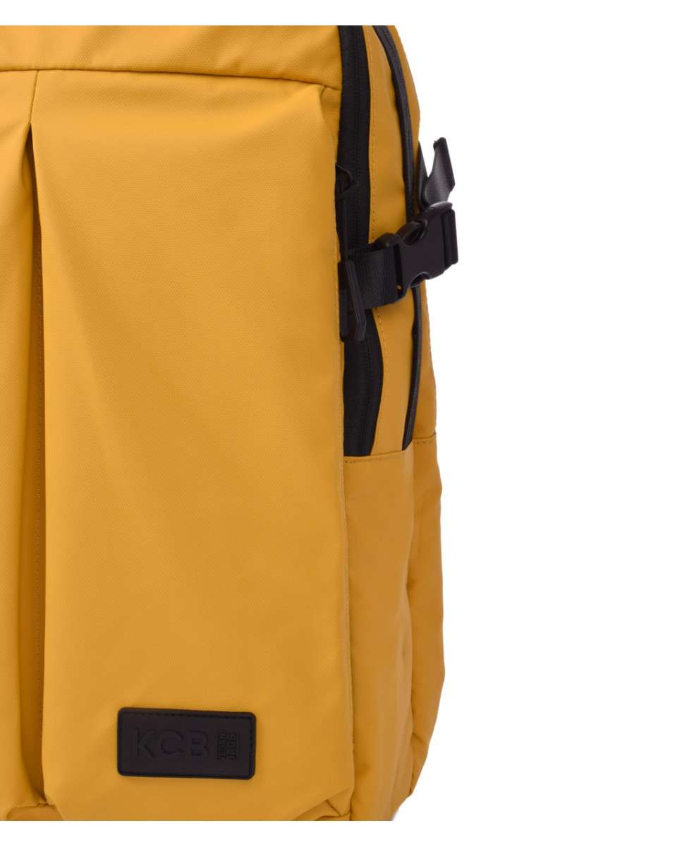 Mochila grande de hombre color con cremallera - Kcb - Mostaza Mostaza-4