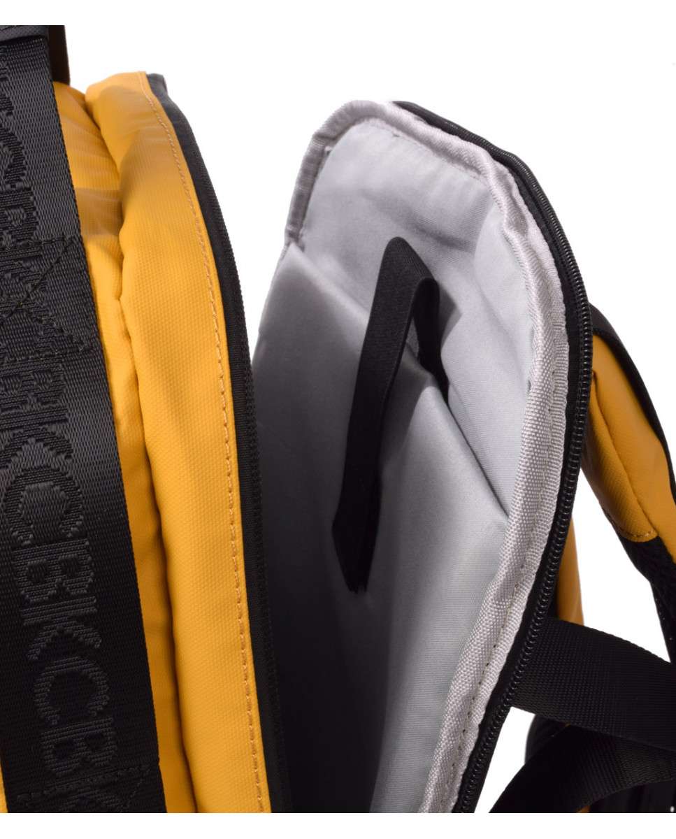 Mochila grande de hombre color con cremallera - Kcb - Mostaza Mostaza-5