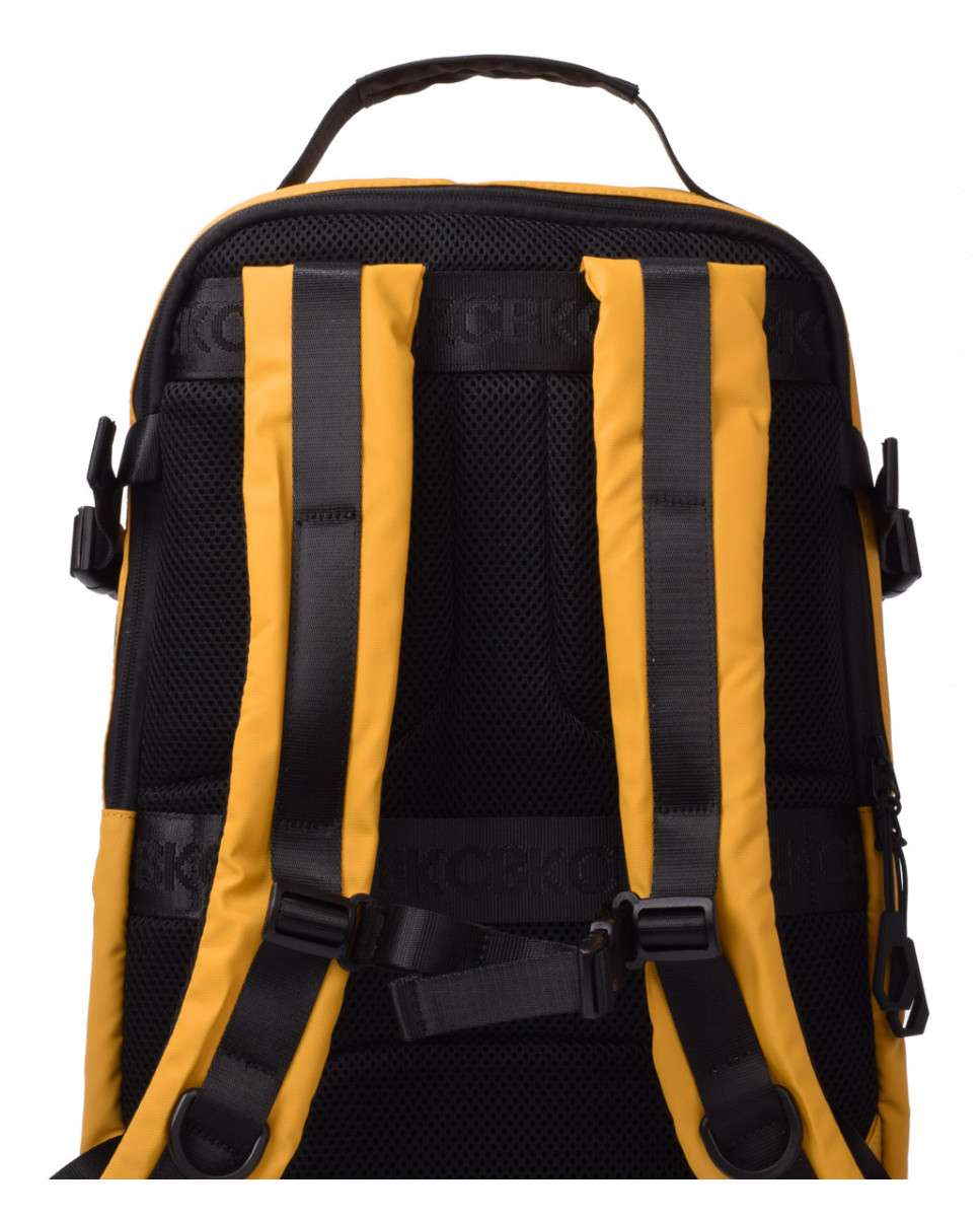 Mochila grande de hombre color con cremallera - Kcb - Mostaza Mostaza-2