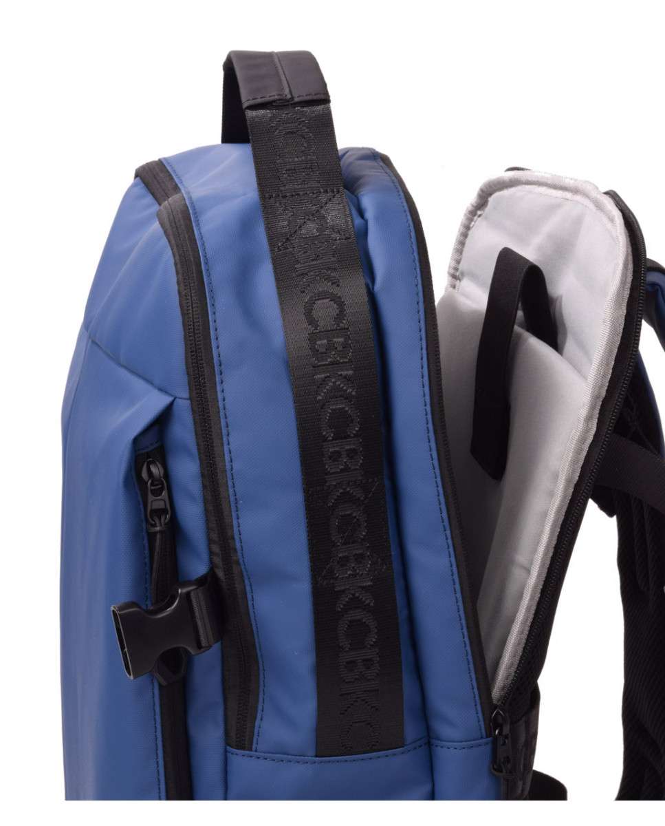 Mochila grande de hombre color azul con cremallera - Kcb - Azul marino Azul marino-2