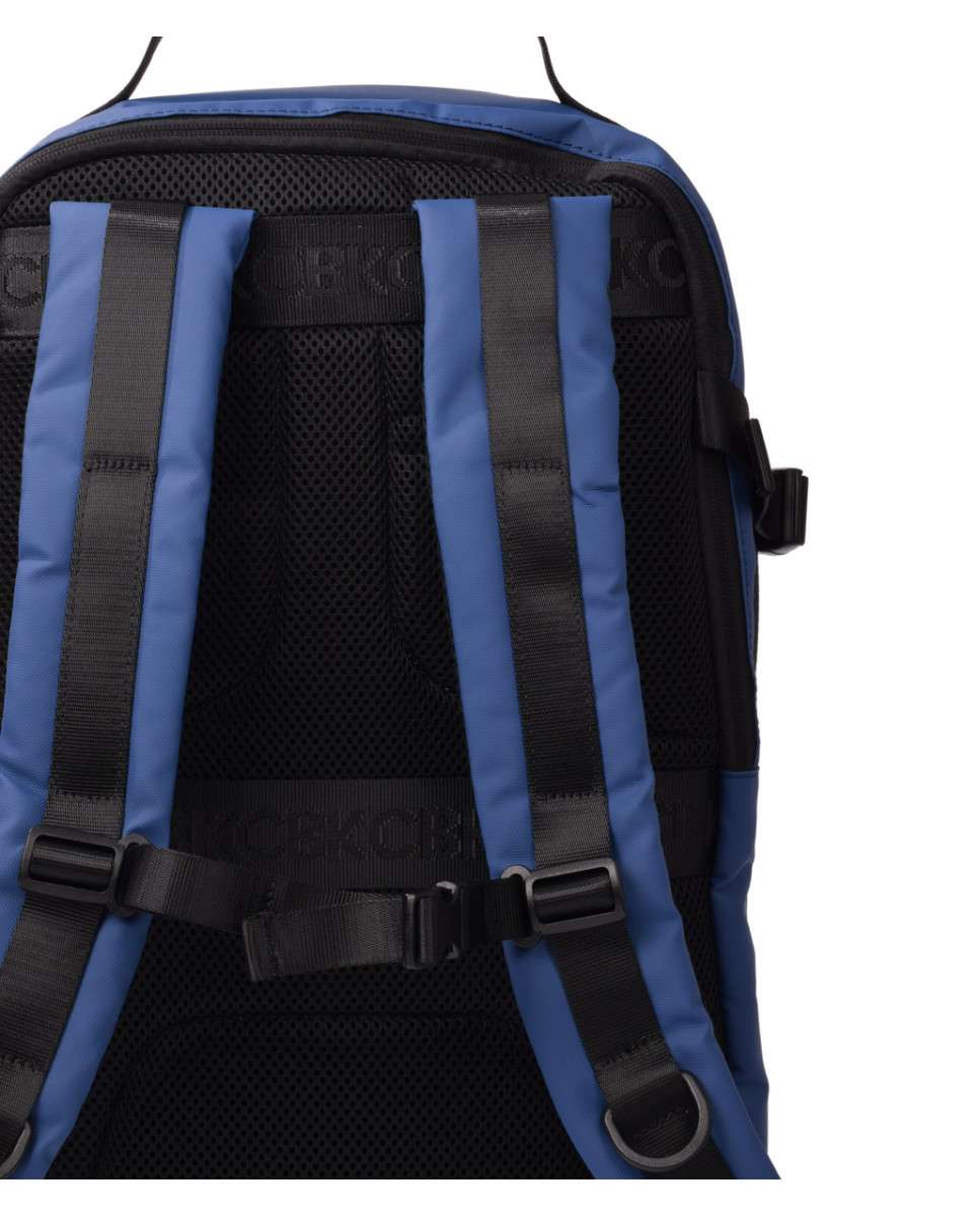 Mochila grande de hombre color azul con cremallera - Kcb - Azul marino Azul marino-5