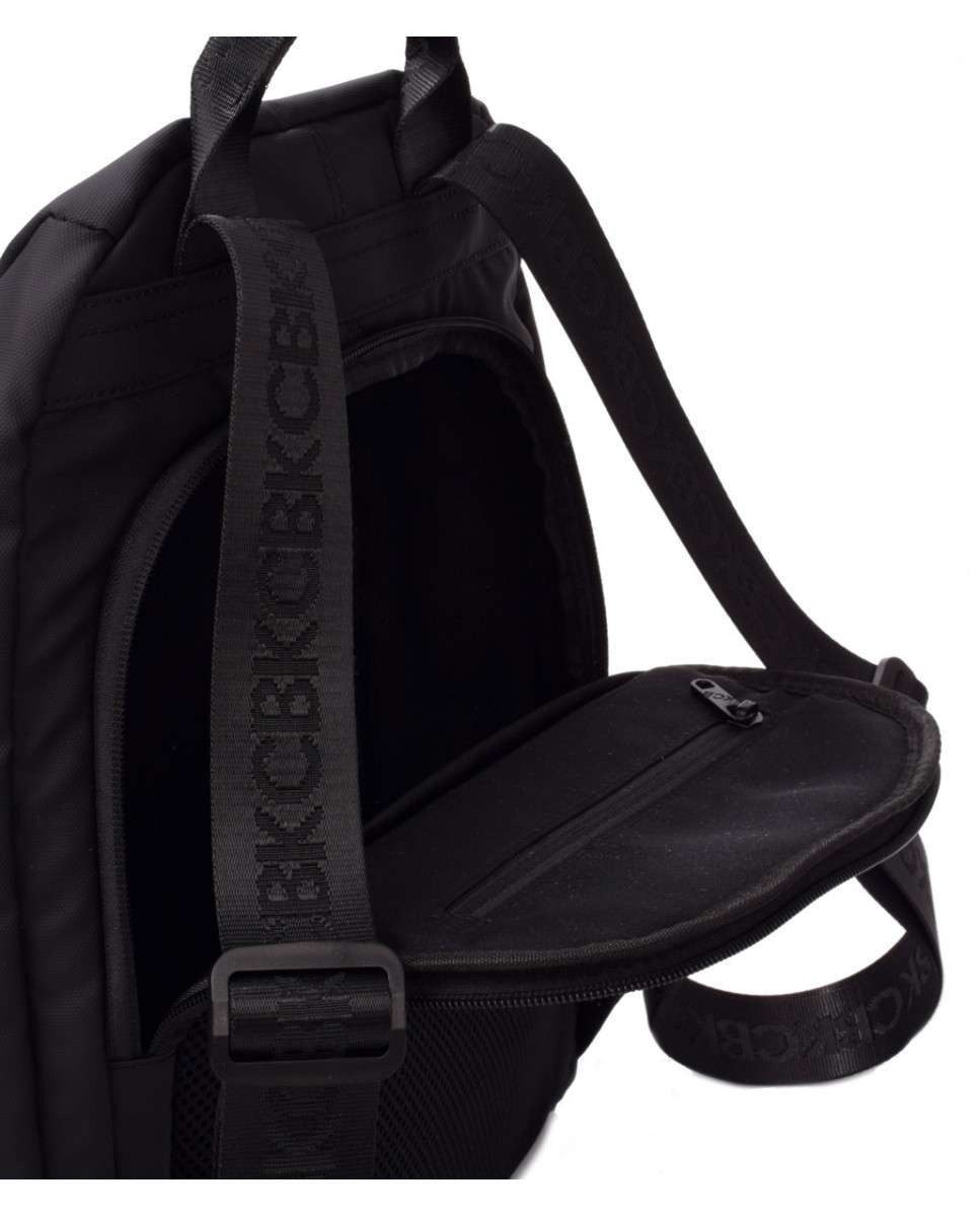 Mochila pequeña de hombre color con cremallera - Kcb - Negro Negro-5