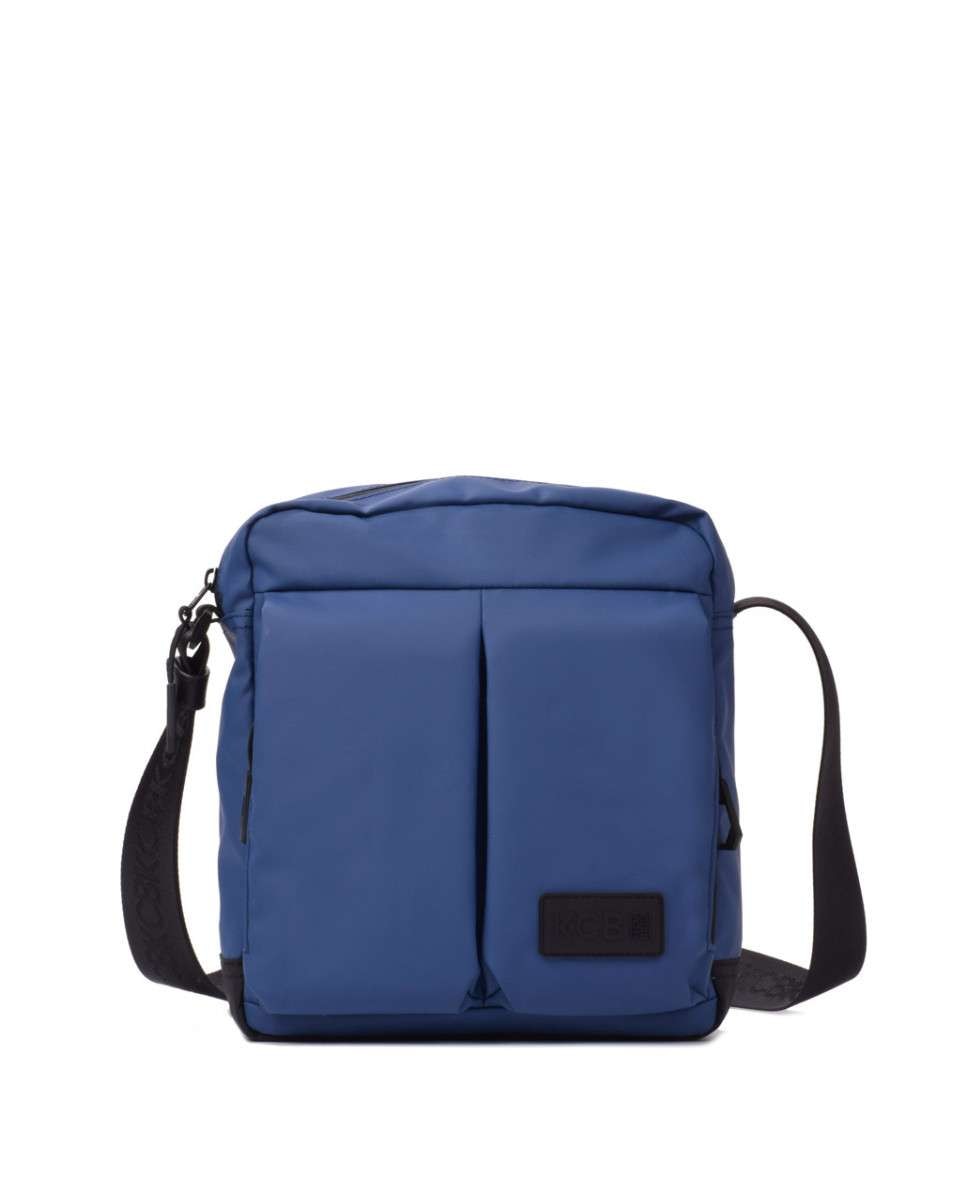 Imagen 0 de Bandolera mediana de hombre color azul con cremallera Azul marino