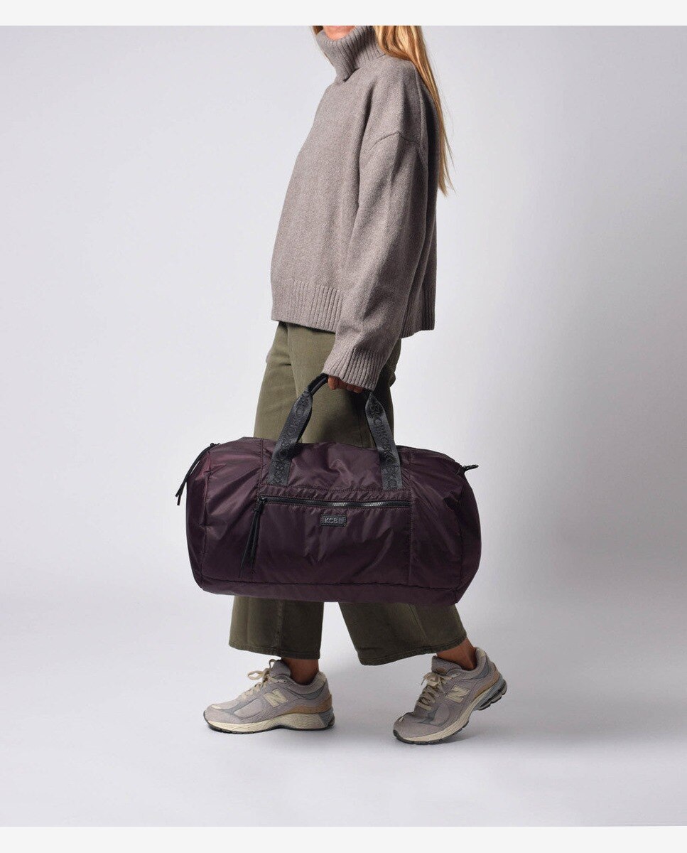 Bolsa de gimnasio puffy grande color vino - Kcb - Morado Morado-5
