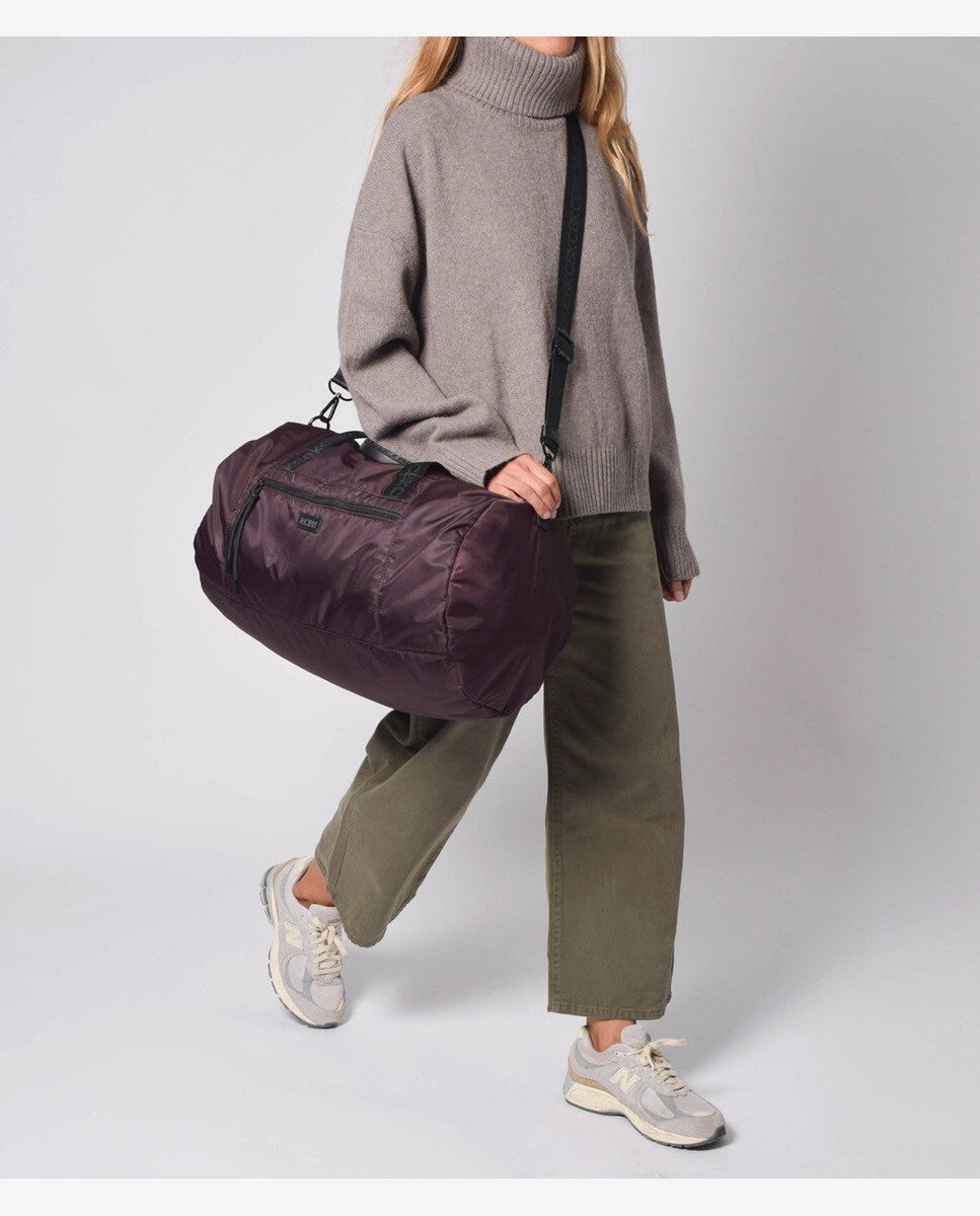 Bolsa de gimnasio puffy grande color vino - Kcb - Morado Morado-6