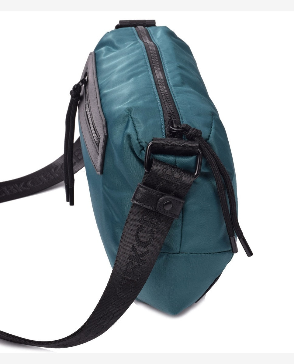 Bandolera de mujer puffy pequeña color petróleo - Kcb - Azul Azul-4