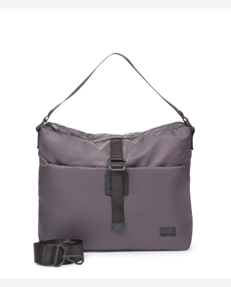 Bolso de hombro hook hobo color - Kcb - Gris Gris-1