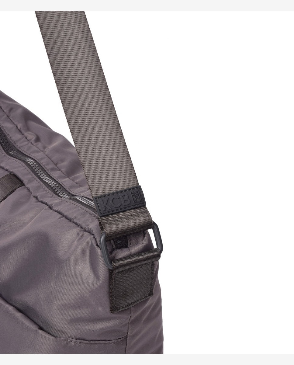 Bolso de hombro hook hobo color - Kcb - Gris Gris-2