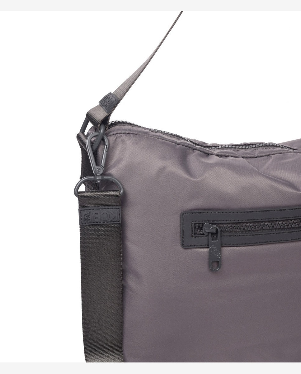 Bolso de hombro hook hobo color - Kcb - Gris Gris-4