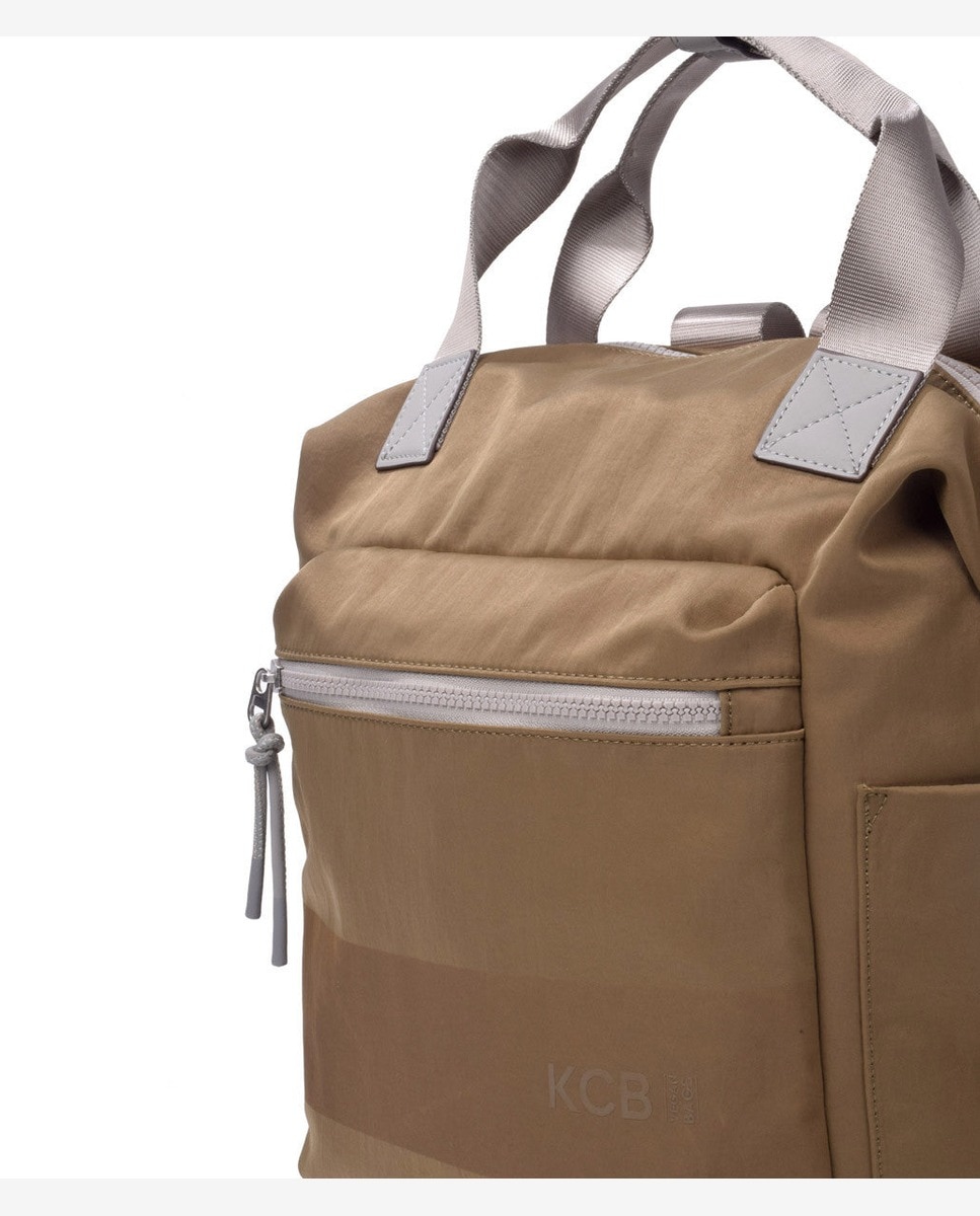 Mochila pequeña de mujer con bolsillo frontal - Kcb - Verde oscuro Verde oscuro-2