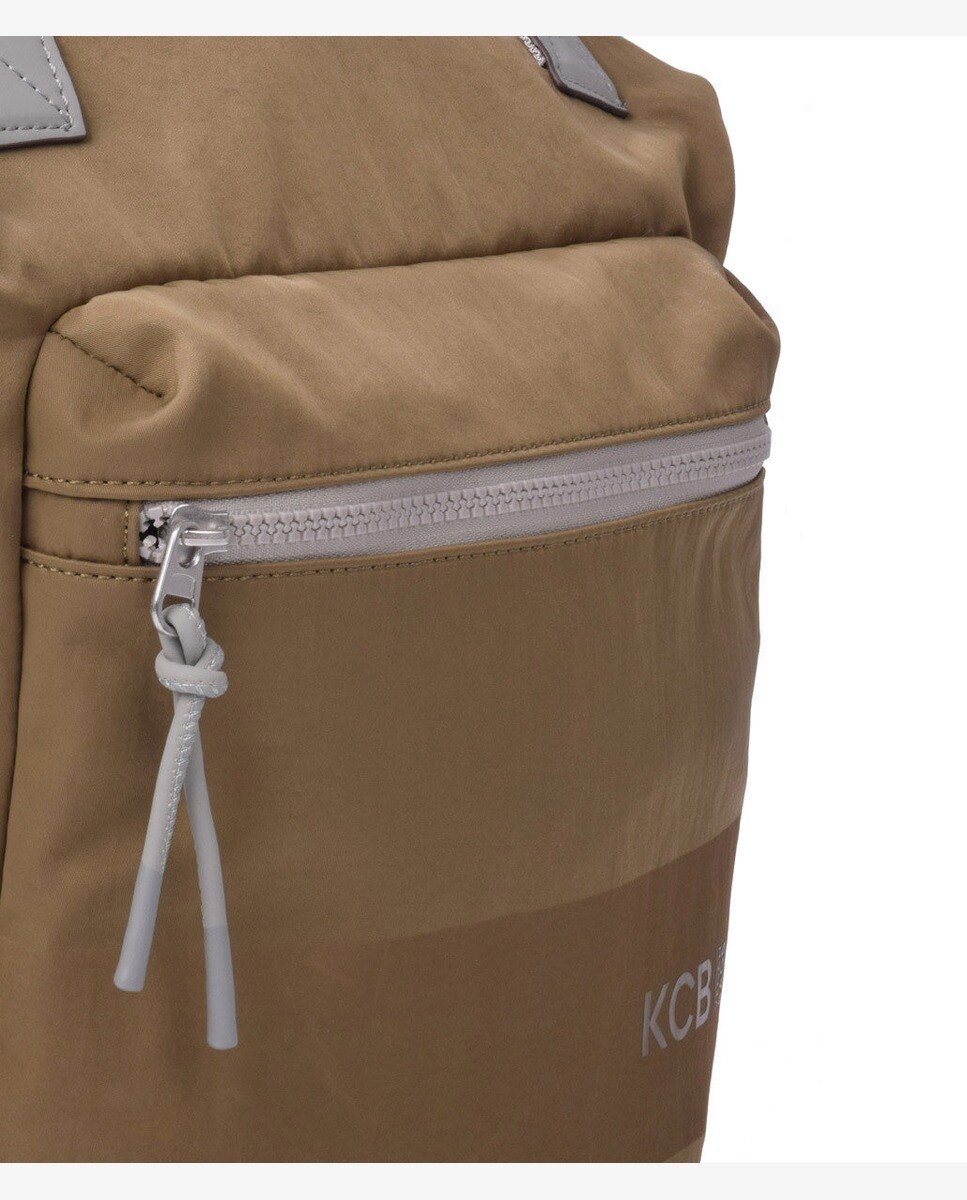 Mochila pequeña de mujer con bolsillo frontal - Kcb - Verde oscuro Verde oscuro-4