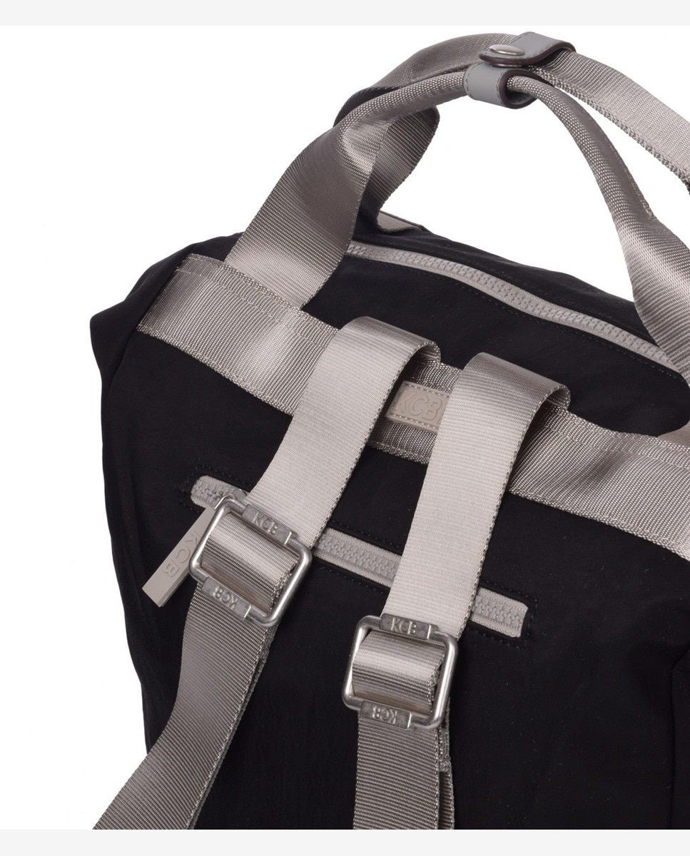 Mochila grande de mujer con bolsillo frontal - Kcb - Negro Negro-2
