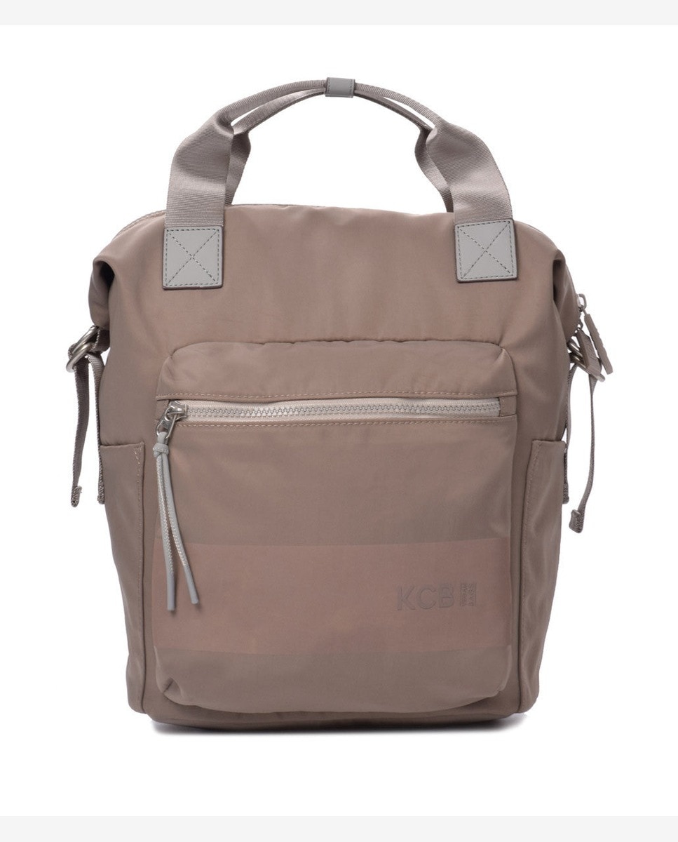 Mochila grande de mujer con bolsillo frontal - Kcb - Topo Topo-1