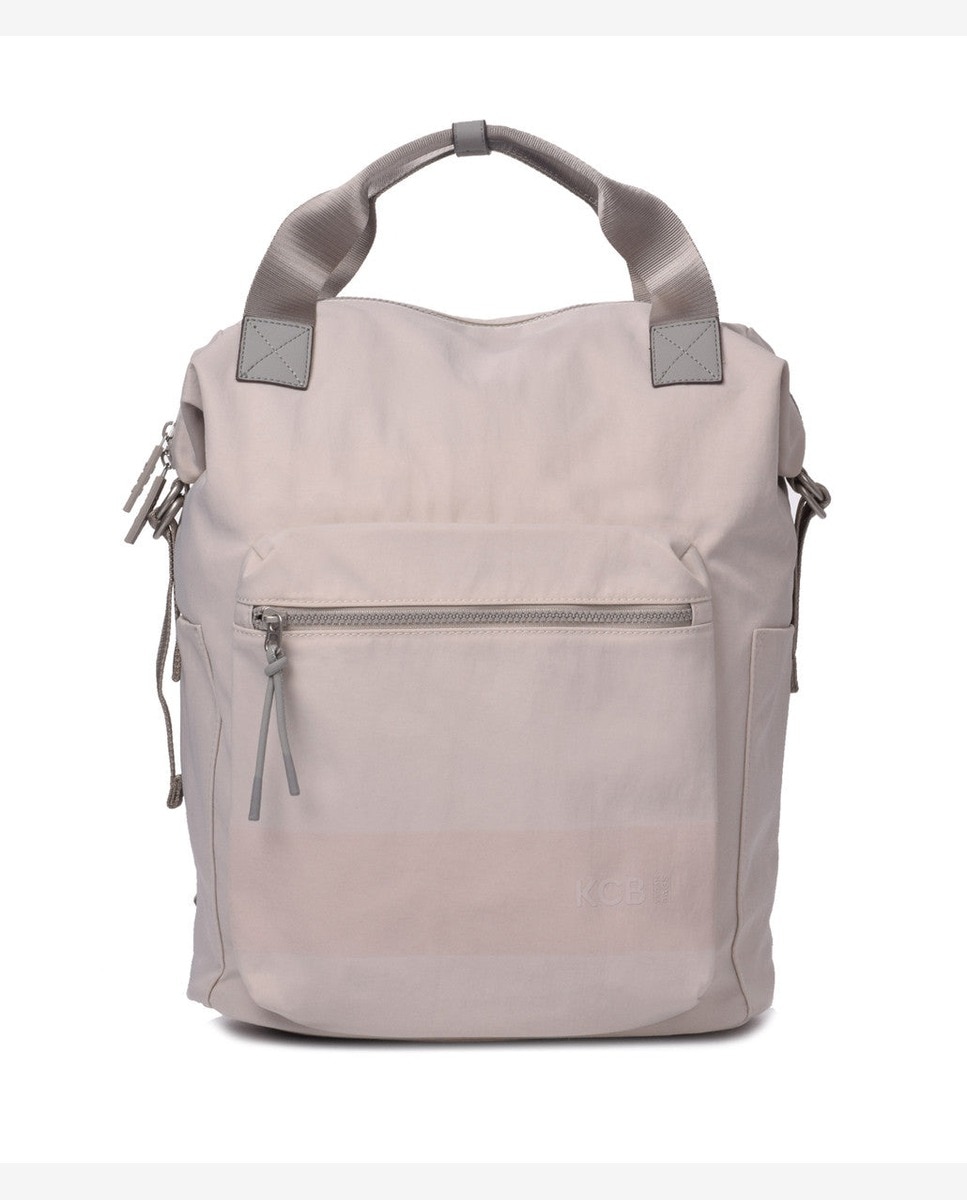 Mochila grande de mujer con bolsillo frontal - Kcb - Beige Beige-1