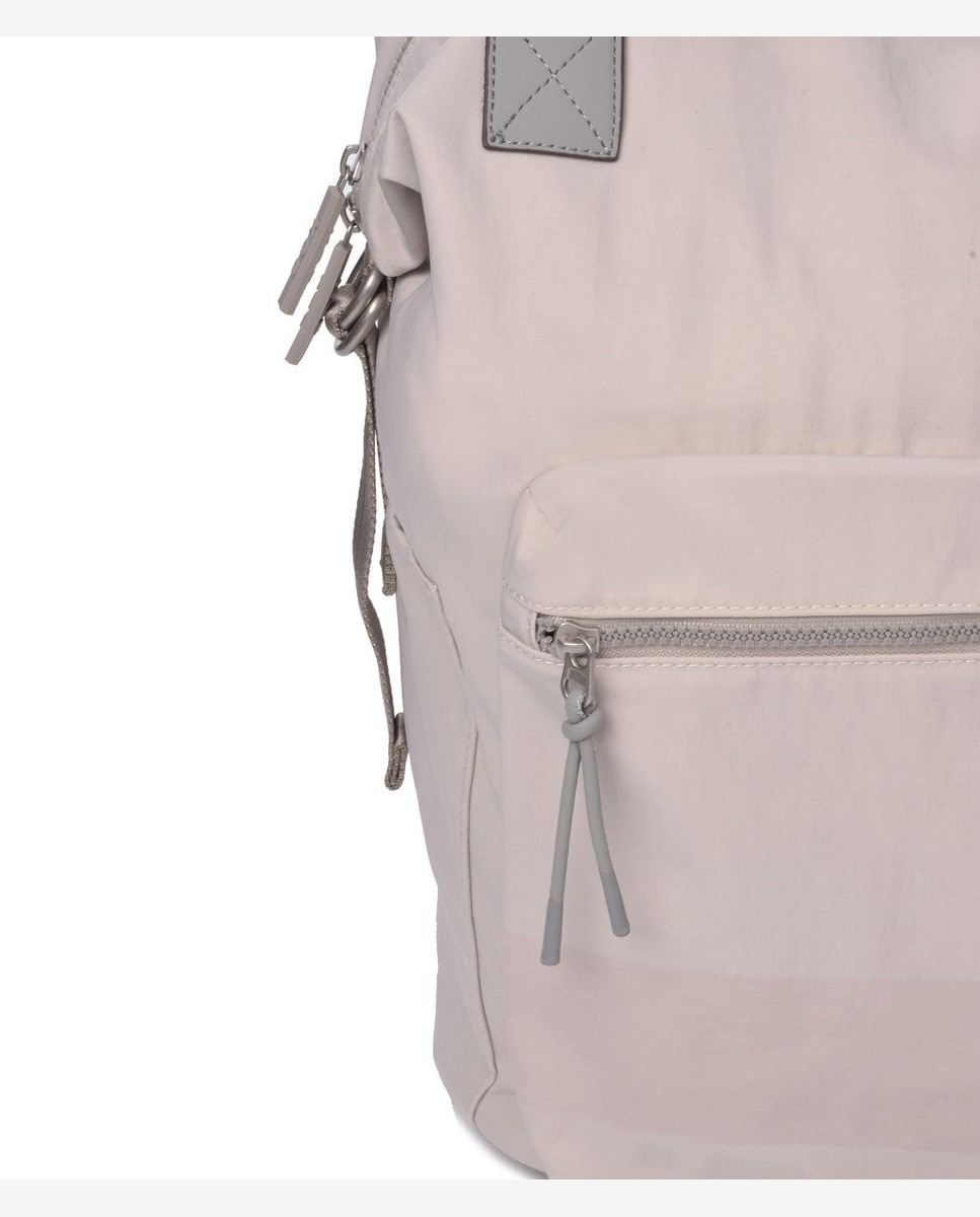 Mochila grande de mujer con bolsillo frontal - Kcb - Beige Beige-3