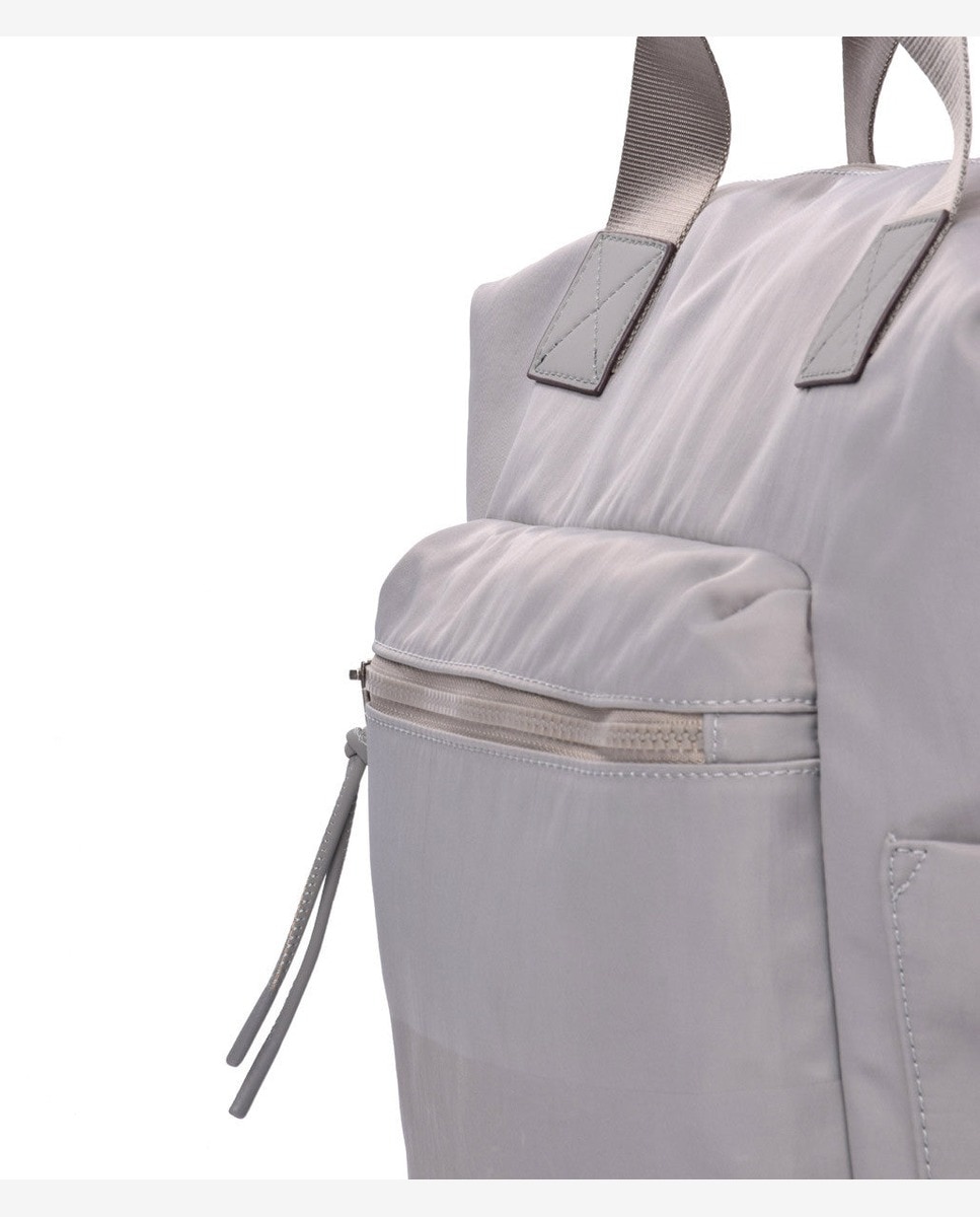 Mochila grande de mujer con bolsillo frontal - Kcb - Gris claro Gris claro-4