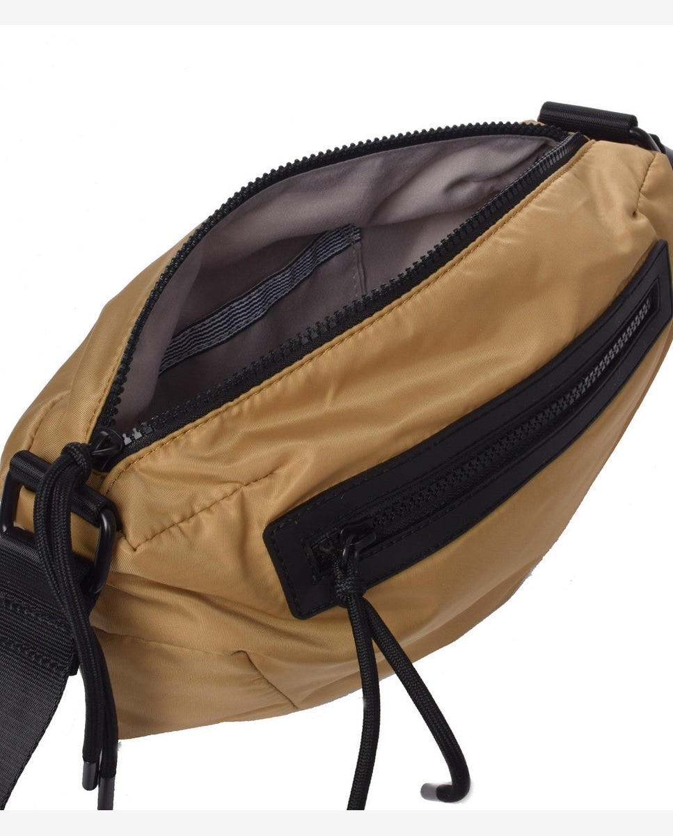 Bandolera de mujer puffy pequeña color ocre - Kcb - Camel Camel-4