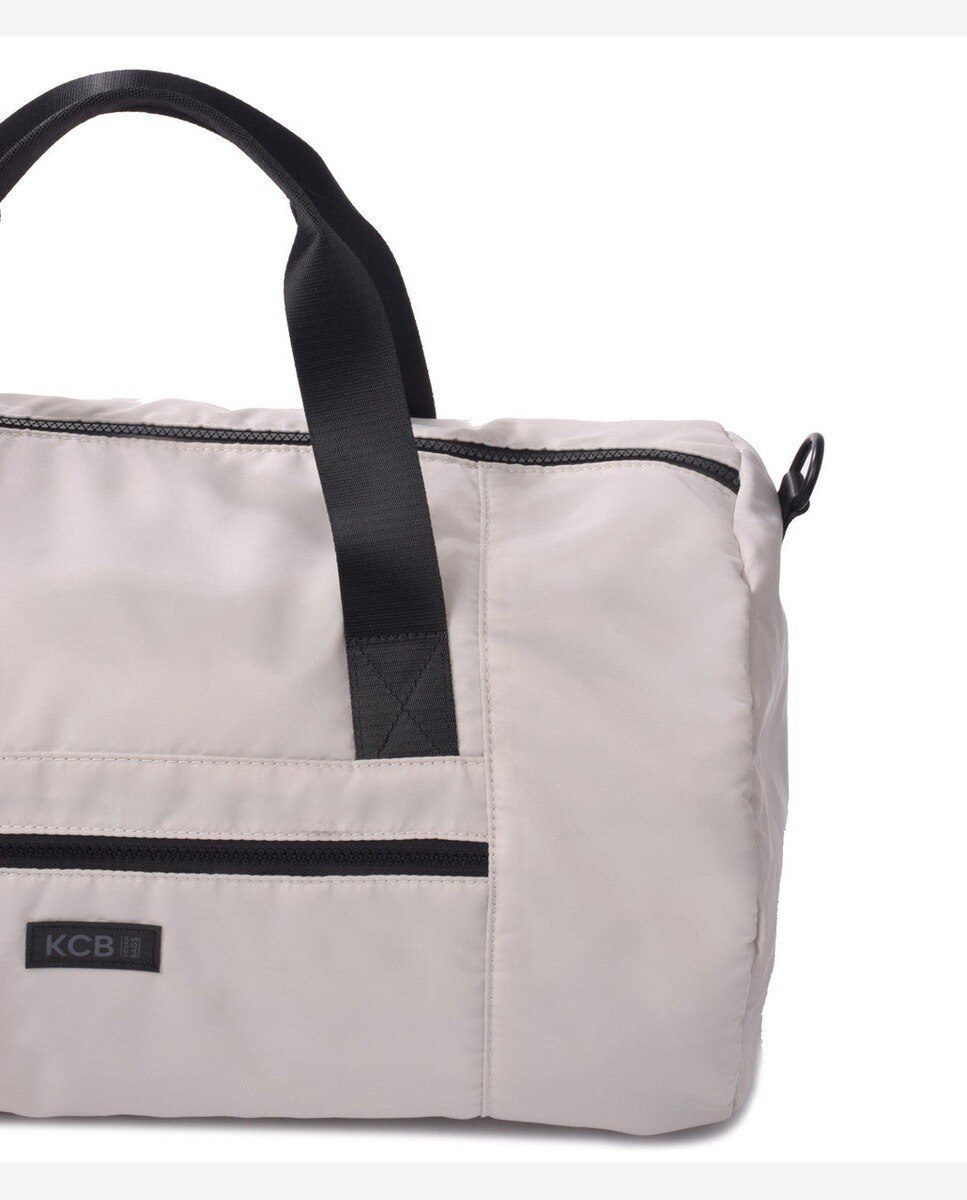 Bolsa de gimnasio puffy grande color hielo - Kcb - Blanco Blanco-4
