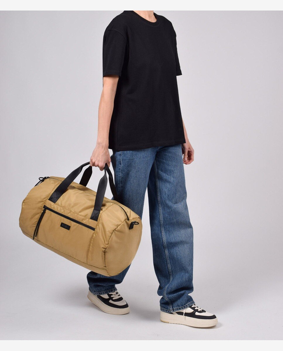 Bolsa de gimnasio puffy grande color ocre - Kcb - Camel Camel-5