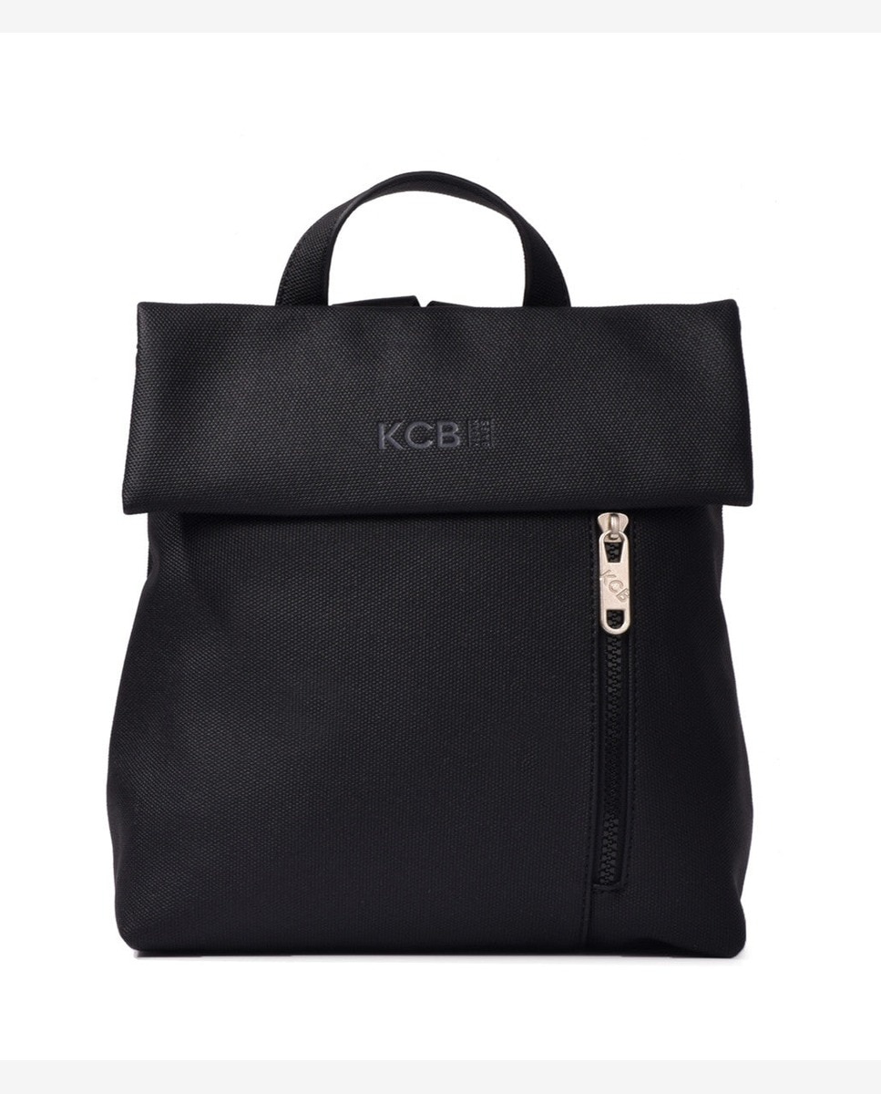 Mochila antirrobo mediana de mujer con solapa - Kcb - Negro Negro-1